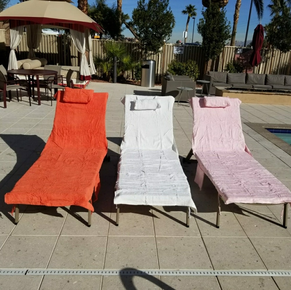 Beach towel,beach chair towe,lattached pillow